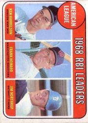 1969 Topps Baseball Cards      003       AL RBI Leaders-Ken Harrelson-Frank Howard-Jim Northrup
